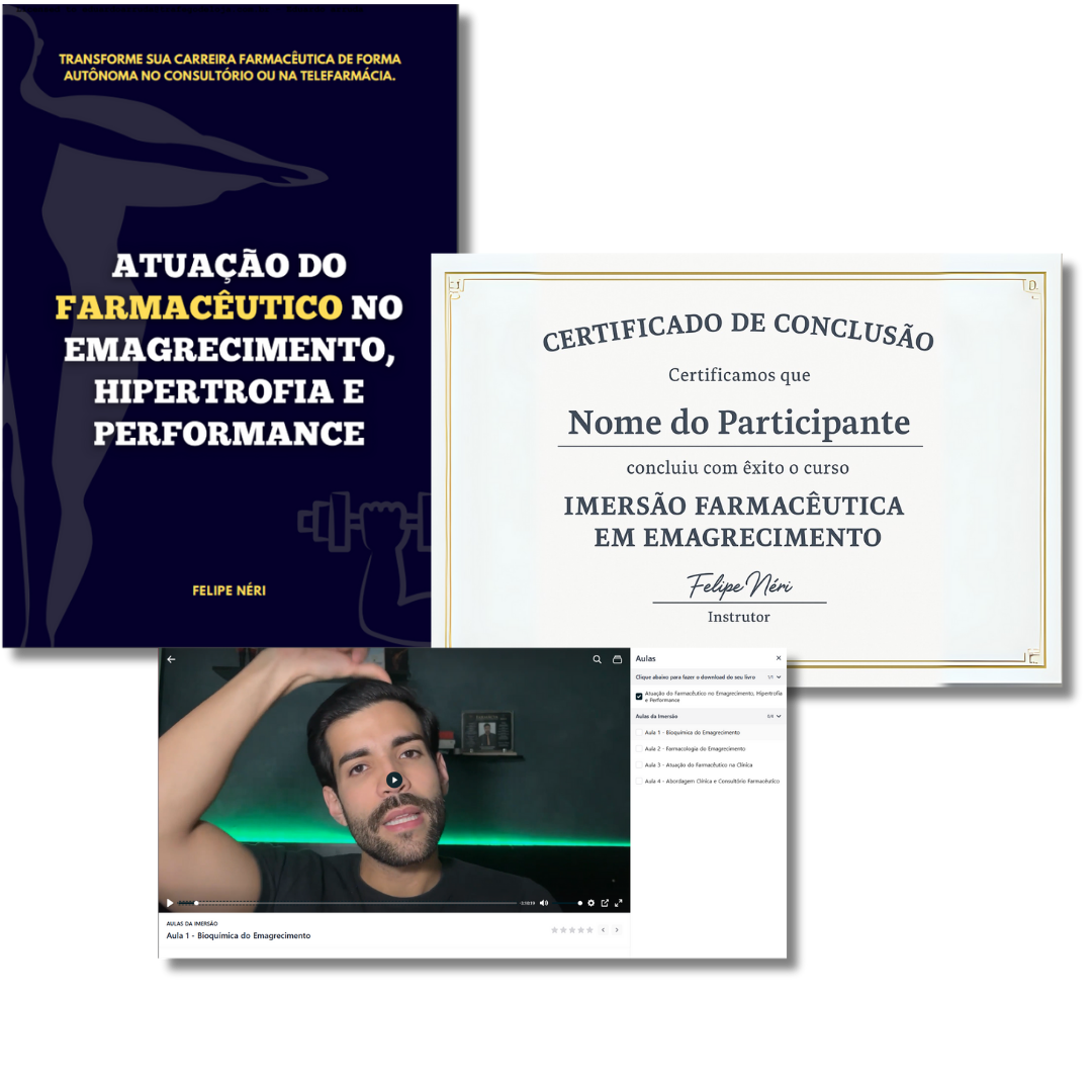 Plataforma da Imersão Farmacêutica - E-book, Certificado e Aulas